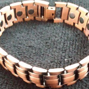 Men's copper magnetic link bracelet